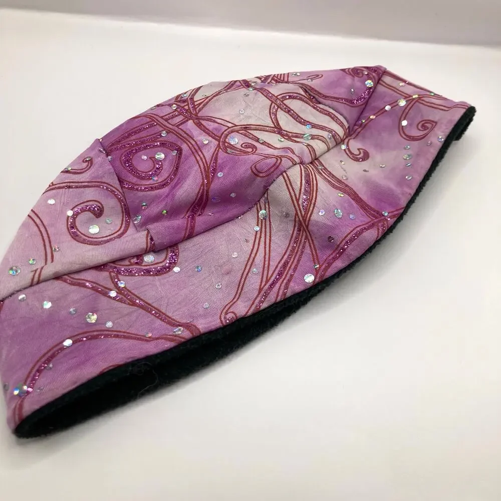 Choucas Kids 2-5 GLIDE Pink Tie-Dye Rhinestone Fleece Lined Winter Hat Outdoors